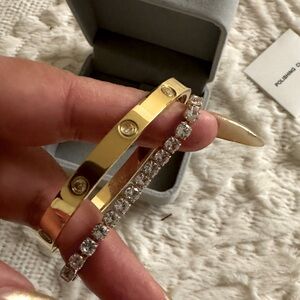 Brand new beautiful bangle and tennis bracelet set